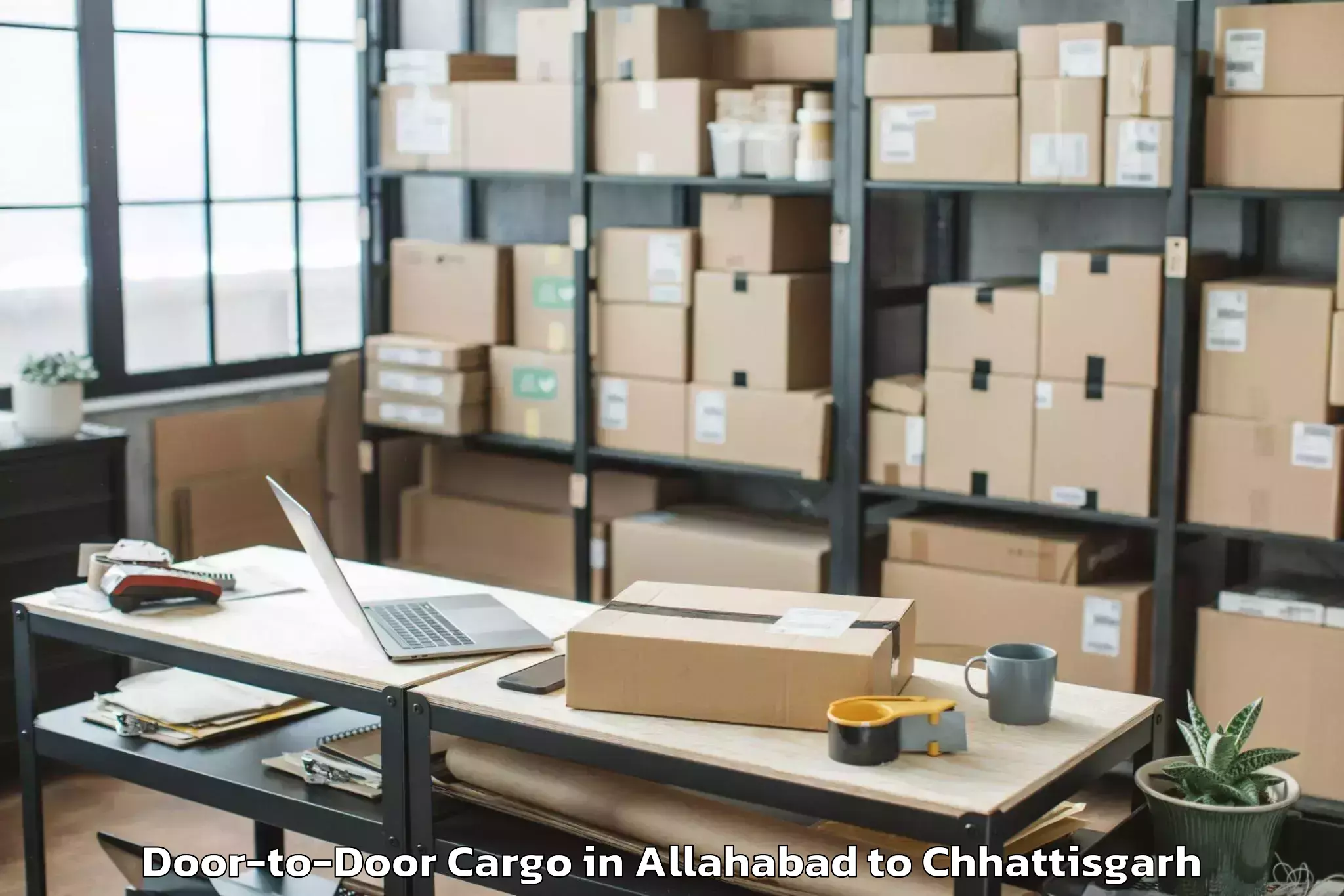 Quality Allahabad to Bemetara Door To Door Cargo